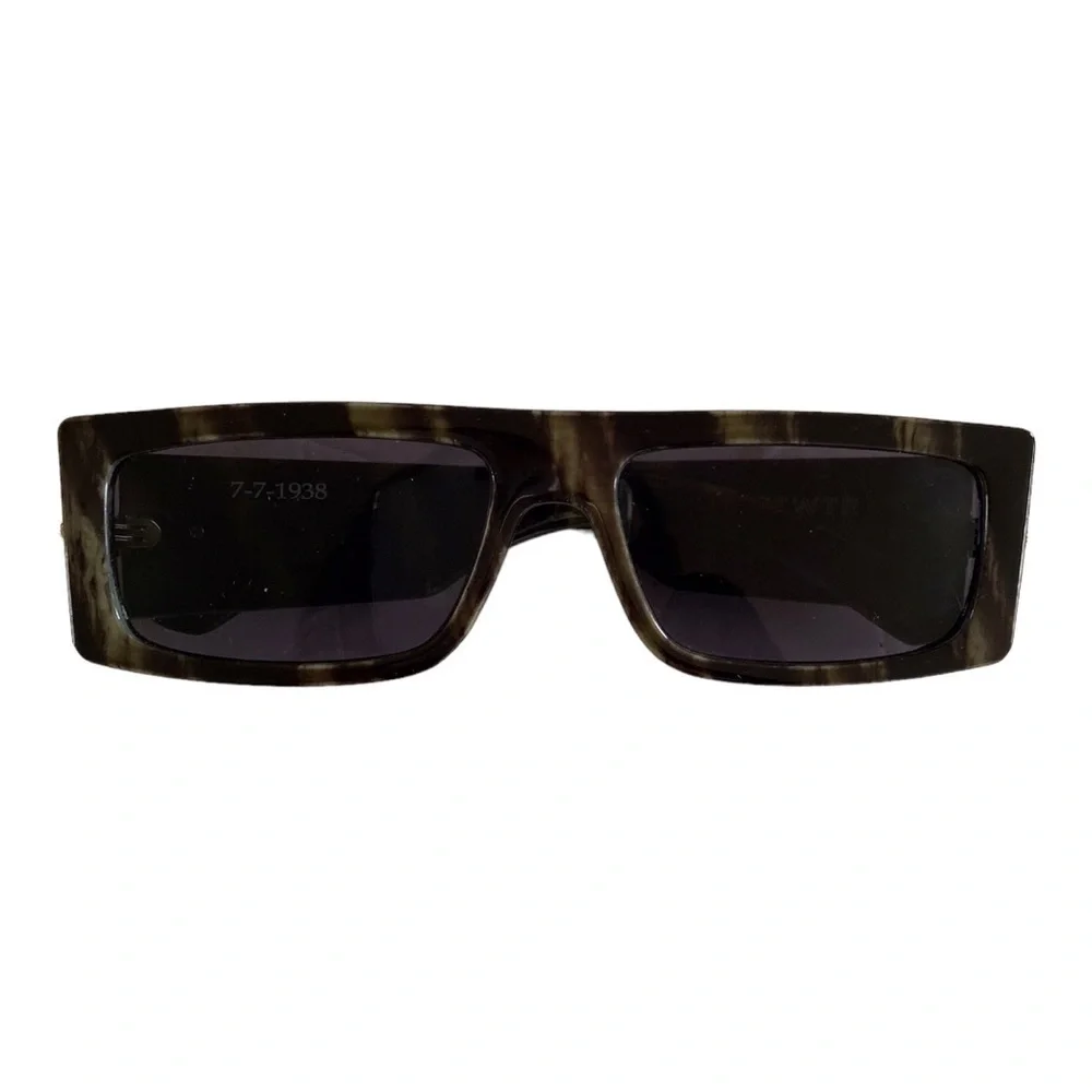 Knotwtr by Obi Nwankwo Tortoise Shield Sunglasses NIB Luxe Square Y2K Futuristic